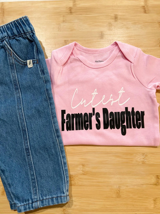 Cutest Farmer's Daughter Baby Onesie