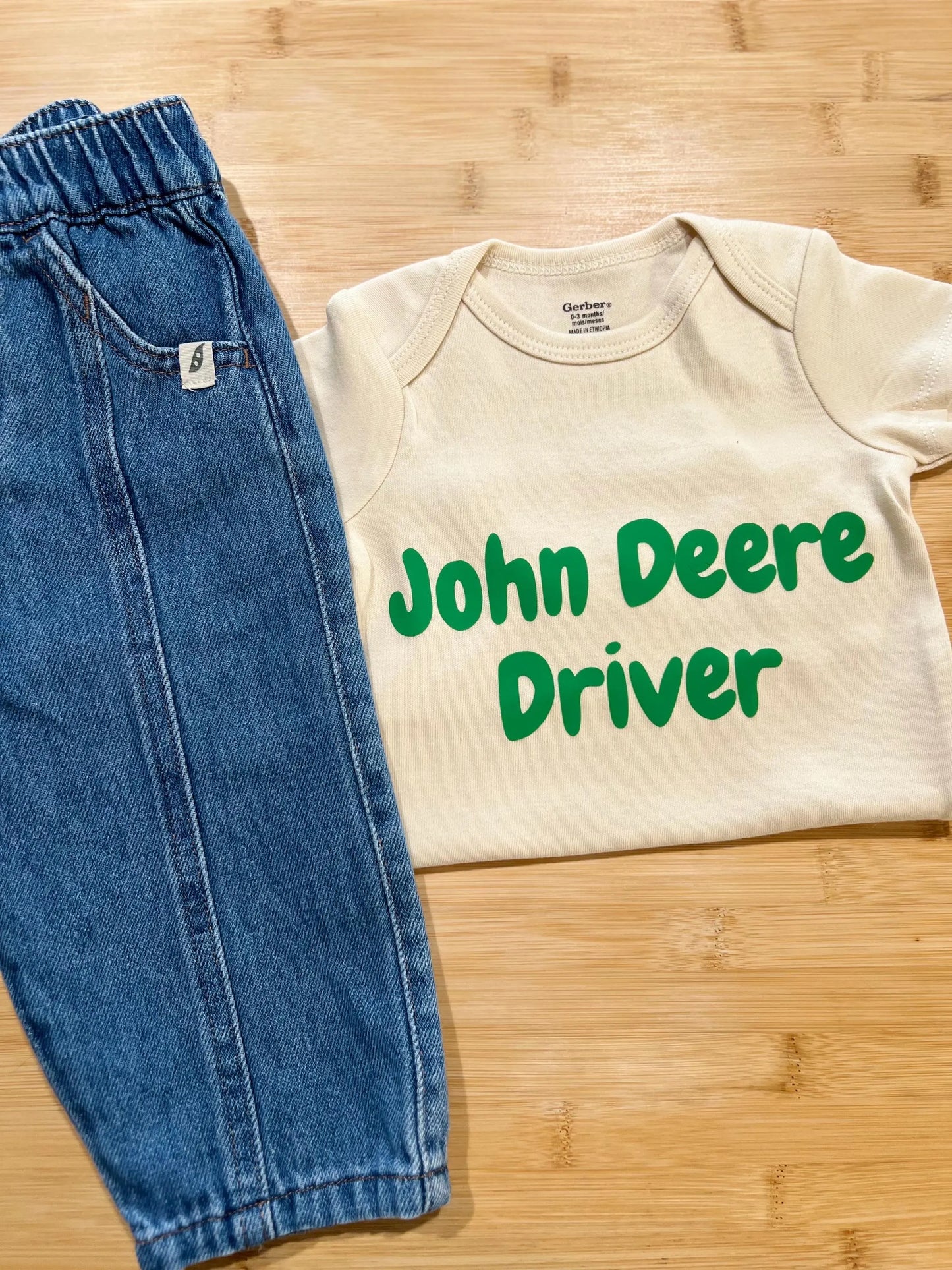 John Deere Driver Baby Onesie